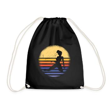 Gymnast Retro Sunset Rhythmic Gymnastics - Turnbeutel - Schwarz - Vorne