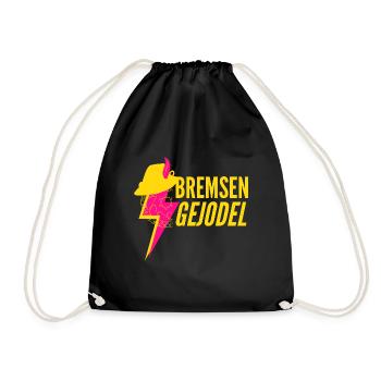 Lustiges Rad Design - Die Bremse jodelt - Turnbeutel - Schwarz - Vorne