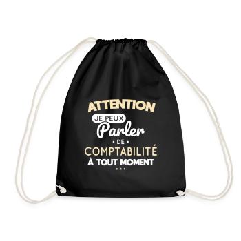 Je peux parler de comptabilité à tout moment - Sac de sport léger - noir - Devant