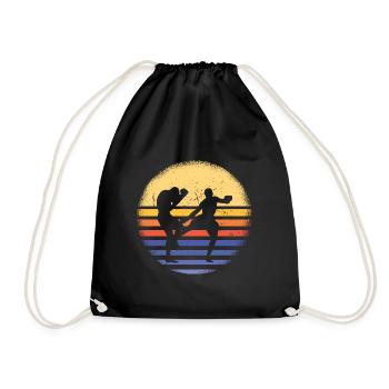 Sport Retro Sunset MMA - Turnbeutel - Schwarz - Vorne