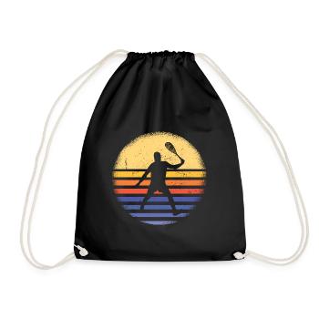 Sport Retro Sunset Squash - Drawstring Bag - black - Front