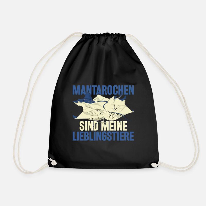 Lieblingstier Ozean Tier Geschenk Mantarochen - Turnbeutel - Schwarz