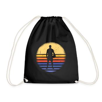 Sport Retro Sunset Football - Sac de sport léger - noir - Devant