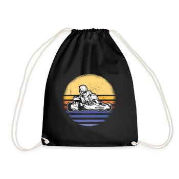 Sport Retro Sunset Go Kart - Turnbeutel - Schwarz - Vorne