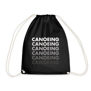 Canoeist Canoeing - Drawstring Bag - black - Front