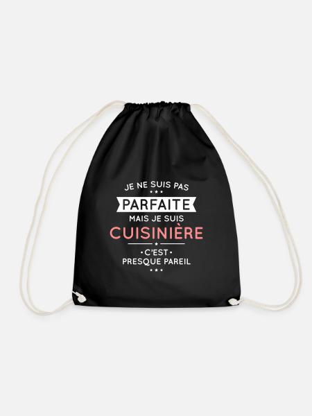 Je ne suis pas parfaite mais je suis cuisinière - Sac de sport léger - noir