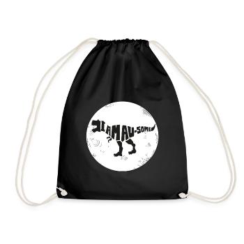 Dinosaur I'm Awesome Style. Earth. World - Drawstring Bag - black - Front