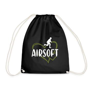 Sport Heart Airsoft - Drawstring Bag - black - Front