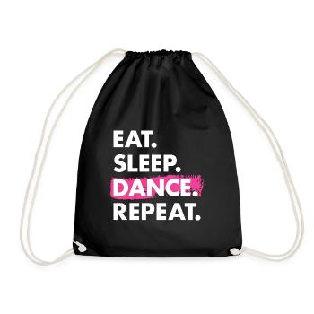 Dancer Eat Sleep Dancing - Turnbeutel - Schwarz - Vorne