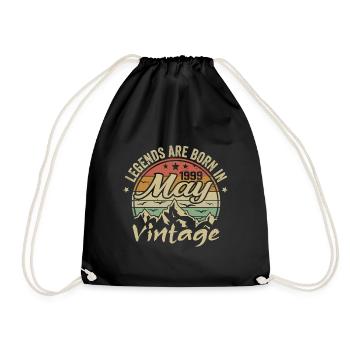 Mai 1999 Geburtstagsgeschenk 1999 Jahrgang 1999 - Turnbeutel - Schwarz - Vorne