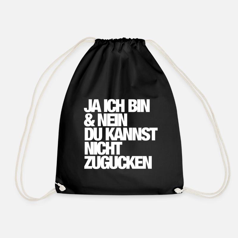 Ja - Ich bin - Turnbeutel - Schwarz