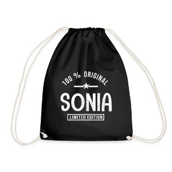 Sonia shirt personnalisé prénom sonia - Sac de sport léger - noir - Devant
