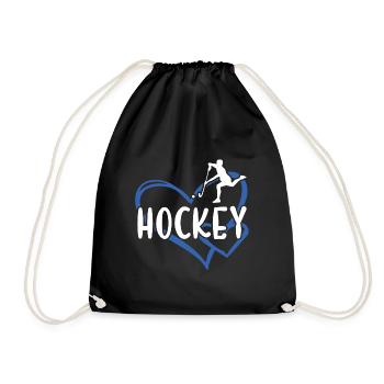 Sport Heart Hockey - Drawstring Bag - black - Front