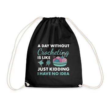Crocheteur Une journée sans crocheter - Sac de sport léger - noir - Devant