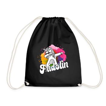 - Beau nom de garçon avec une licorne cool - Sac de sport léger - noir - Devant