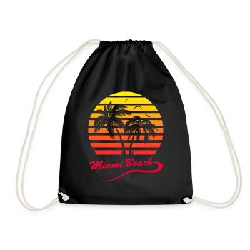 Miami Beach - Drawstring Bag - black - Front
