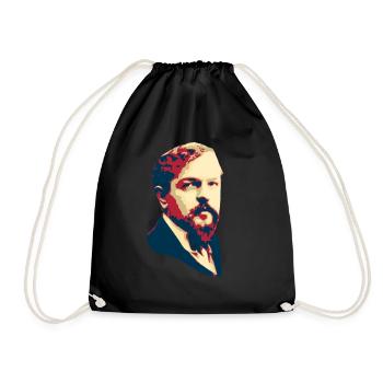 Claude Debussy - Drawstring Bag - black - Front