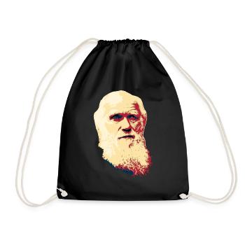 Charles Darwin - Turnbeutel - Schwarz - Vorne