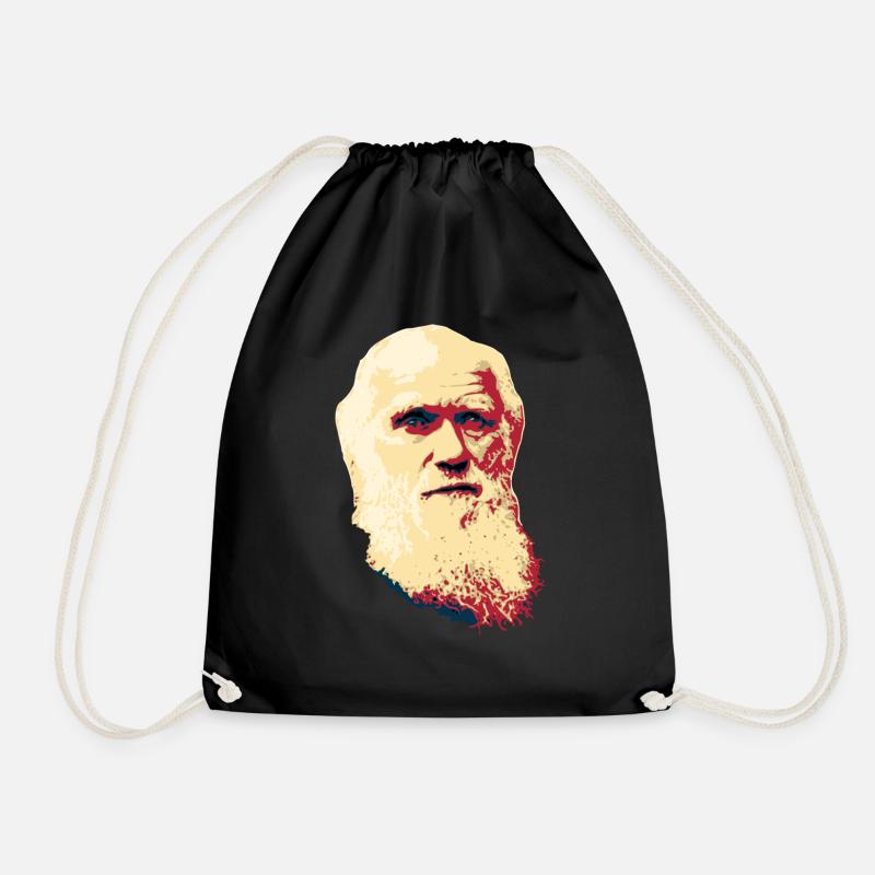 Charles Darwin - Turnbeutel - Schwarz