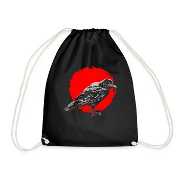 Occult Raven Raven Bird Crow Nordic Satanic - Drawstring Bag - black - Front