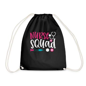 Phrase nurse squad - Sac de sport léger - noir - Devant