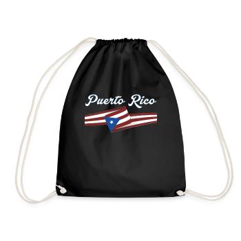 Drapeau de Porto Rico Long Bannière - Sac de sport léger - noir - Devant