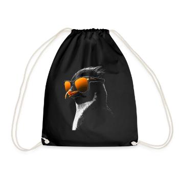 Penguin Sunglasses - Drawstring Bag - black - Front