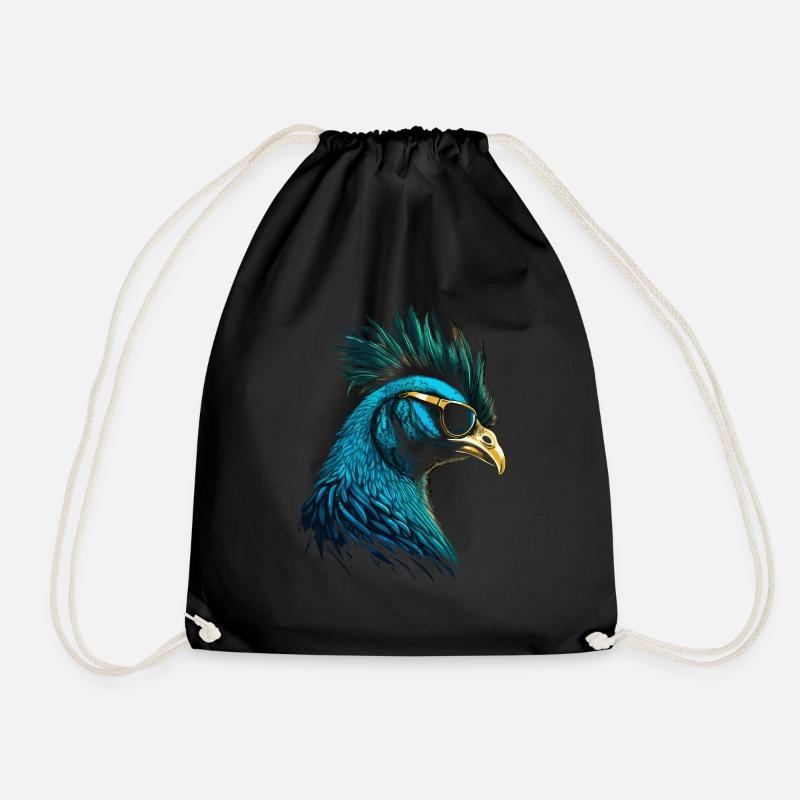 Pfau Sonnenbrille - Turnbeutel - Schwarz