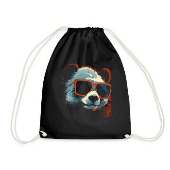 Lunettes de soleil panda cool - Sac de sport léger - noir - Devant