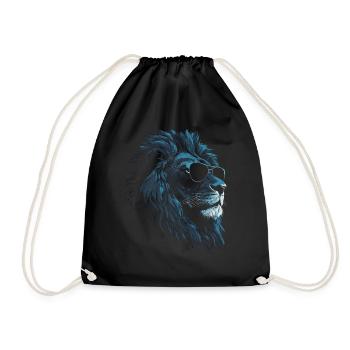 Lion Sunglasses - Drawstring Bag - black - Front