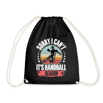 Handball Handballer - Turnbeutel - Schwarz - Vorne
