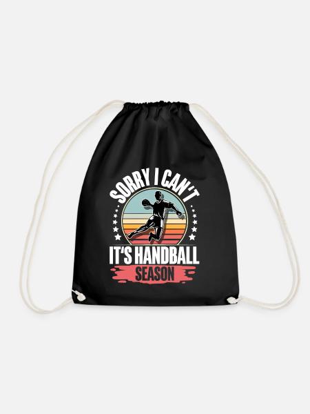 Handball Handballer - Turnbeutel - Schwarz