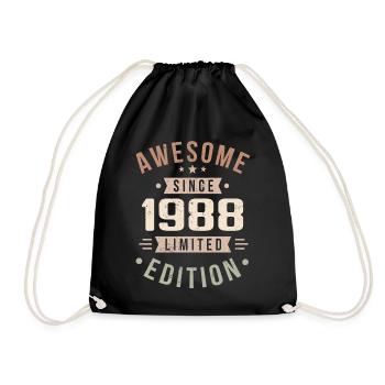 Original 1988 Vintage Vintage anniversaire 1988 - Sac de sport léger - noir - Devant