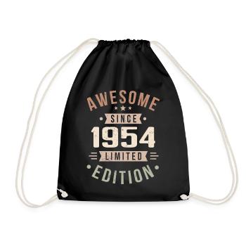Original 1954 Vintage Vintage anniversaire 1954 - Sac de sport léger - noir - Devant