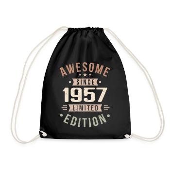 Original 1957 Vintage Vintage anniversaire 1957 - Sac de sport léger - noir - Devant