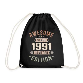 Original 1991 Vintage Vintage anniversaire 1991 - Sac de sport léger - noir - Devant