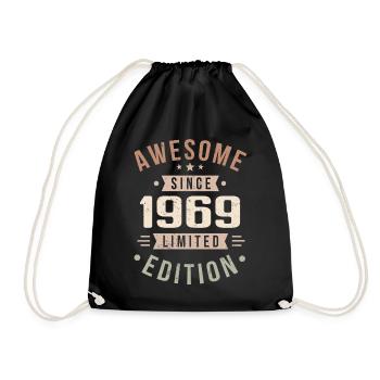 Original 1969 Vintage Vintage anniversaire 1969 - Sac de sport léger - noir - Devant