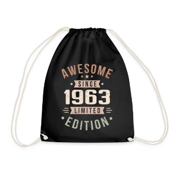 Original 1963 Vintage Vintage anniversaire 1963 - Sac de sport léger - noir - Devant