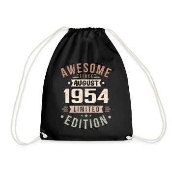 Août 1954 Anniversaire en Août 1954 Millésime 1954 - Sac de sport léger - noir - Devant