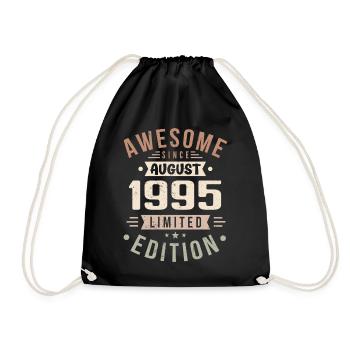 Août 1995 Anniversaire en Août 1995 Millésime 1995 - Sac de sport léger - noir - Devant