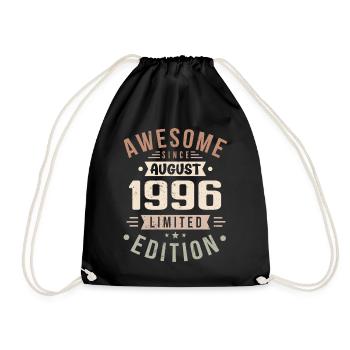 Août 1996 Anniversaire en Août 1996 Millésime 1996 - Sac de sport léger - noir - Devant