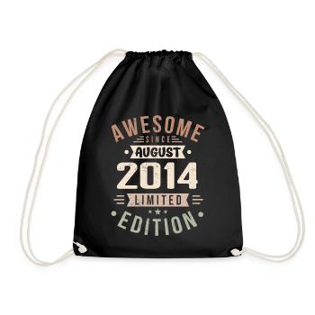 Août 2014 Anniversaire en août 2014 Millésime 2014 - Sac de sport léger - noir - Devant