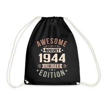 Août 1944 Anniversaire en Août 1944 Millésime 1944 - Sac de sport léger - noir - Devant