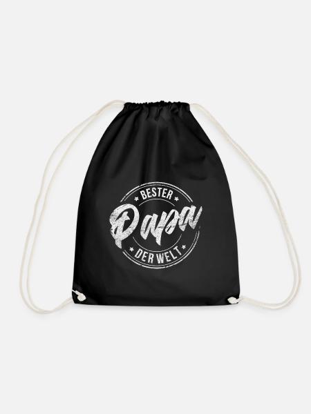 BESTER PAPA DER WELT LUSTIGES VATERTAG GESCHENK - Turnbeutel - Schwarz
