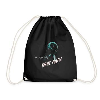 Motorrad drive away design - Turnbeutel - Schwarz - Vorne