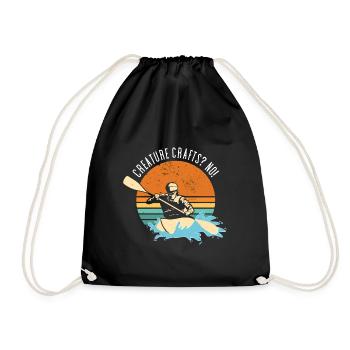 Creature Crafts? No! Whitewater Kayaking - Drawstring Bag - black - Front