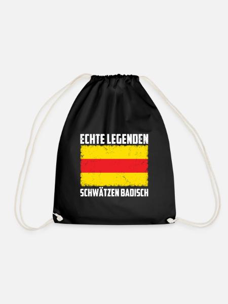 Echte Legenden Schwätzen Badisch - Geschenkideen - Turnbeutel - Schwarz