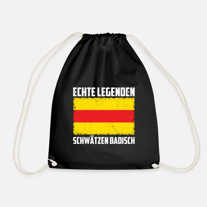Echte Legenden Schwätzen Badisch - Geschenkideen - Turnbeutel - Schwarz