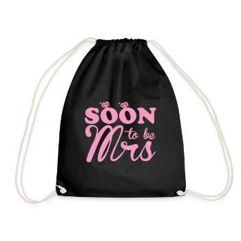 Hochzeit Heiraten Ehefrau Lustiges Geschenk Braut - Turnbeutel - Schwarz - Vorne