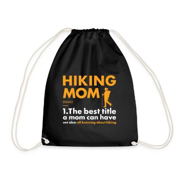 Hiker Mom Definition Hiking - Turnbeutel - Schwarz - Vorne